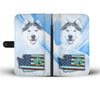 Siberian Husky Print Wallet Case-Free Shipping-WA State