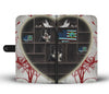Border Collie Heart Storage Print Wallet Case-Free Shipping-WA State
