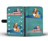 Basset Hound Dog Print Wallet Case-Free Shipping-VA State