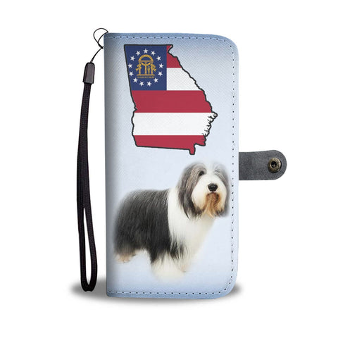 Bearded Collie Print Wallet Case-Free Shipping-GA State