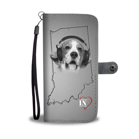 Beagle Print Wallet Case- Free Shipping-IN State