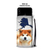 Akita Dog Print Wallet Case-Free Shipping-AK State