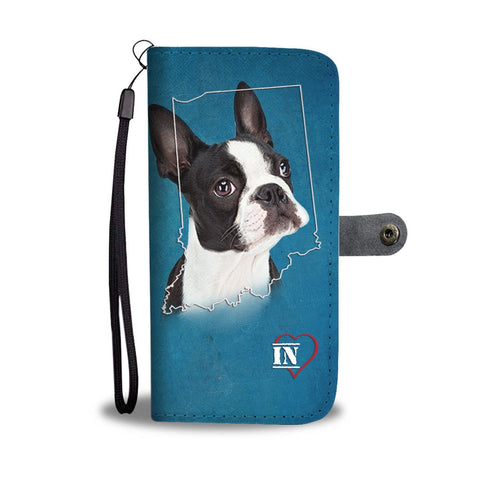 Boston Terrier Print Wallet Case- Free Shipping-IN State