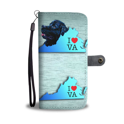 Newfoundland Dog Print Wallet Case-Free Shipping-VA State