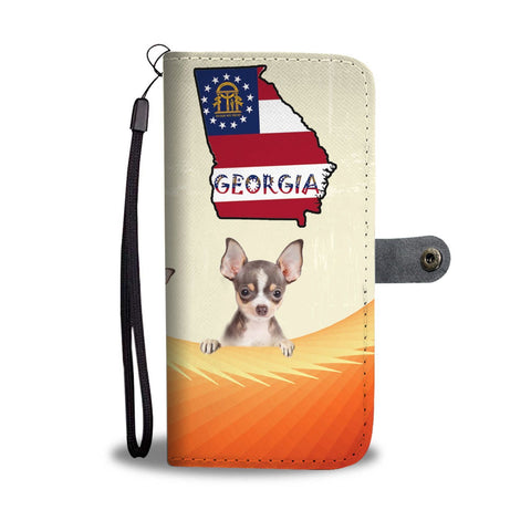 Cute Chihuahua Print Wallet Case-Free Shipping-GA State