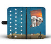 Lovely Bichon Frise Print Wallet Case-Free Shipping- IN State