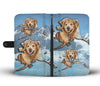 Golden Retriever Dog Print Wallet Case-Free Shipping-AK State