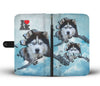 Siberian Husky Dog Print Wallet Case-Free Shipping-AK State