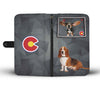 Cute Basset Hound Print Wallet Case-Free Shipping-CO State