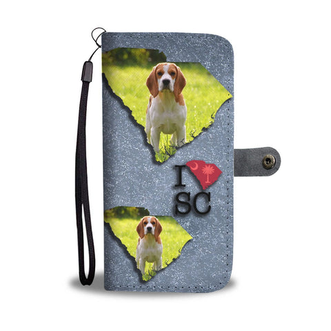 Cute Beagle Dog Print Wallet Case-Free Shipping-SC State