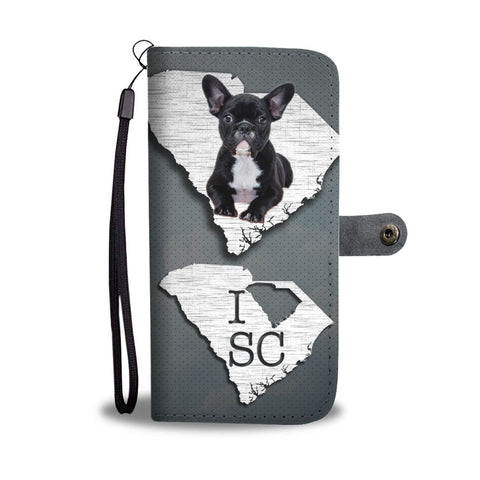 Cute French Bulldog Print Wallet Case-Free Shipping-SC State