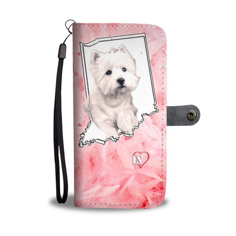 Cute West Highland White Terrier Print Wallet Case-Free Shipping-IN State