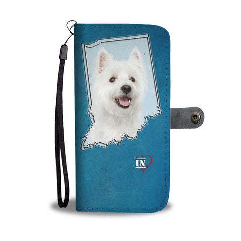 Cute Westie Print Wallet Case-Free Shipping-IN State