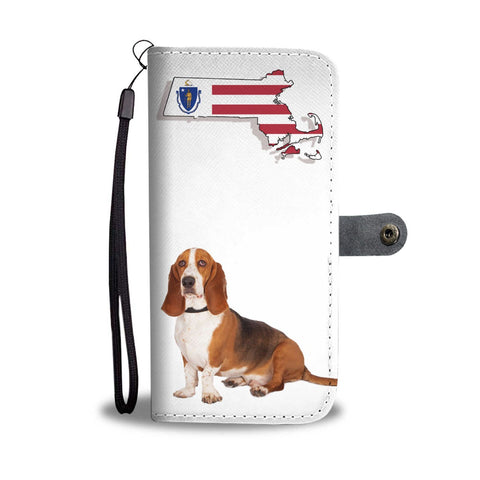 Basset Hound Print Wallet Case-Free Shipping-MA State