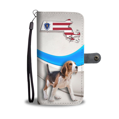 Beagle Dog Print Wallet Case-Free Shipping-MA State