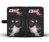 Black Saluki Dog Print Wallet Case-Free Shipping-MA State