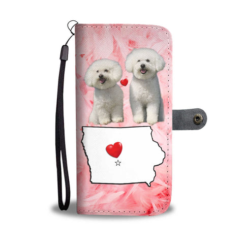 Lovely Bichon Frise Print Wallet Case-Free Shipping- IA State