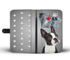 Cute Boston Terrier Print Wallet Case- Free Shipping-IA State