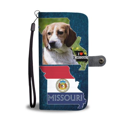 Cute Beagle Dog Print Wallet Case-Free Shipping-MO State