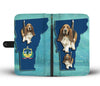 Cute Basset Hound Print Wallet Case-Free Shipping-VT State