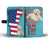Golden Retriever Puppy Print Wallet Case-Free Shipping-VT State