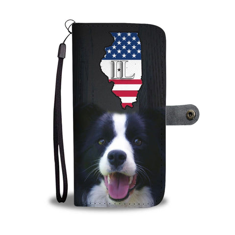 Border Collie Print Wallet Case-Free Shipping-IL State
