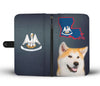 Akita dog Print Wallet Case-Free Shipping-LA State