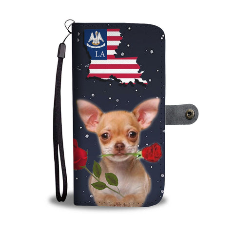 Chihuahua Dog Print Wallet Case-Free Shipping-LA State