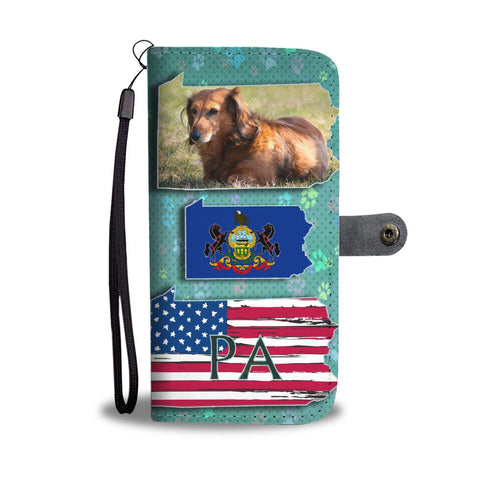 Dachshund Dog Print Wallet Case-Free Shipping-PA State