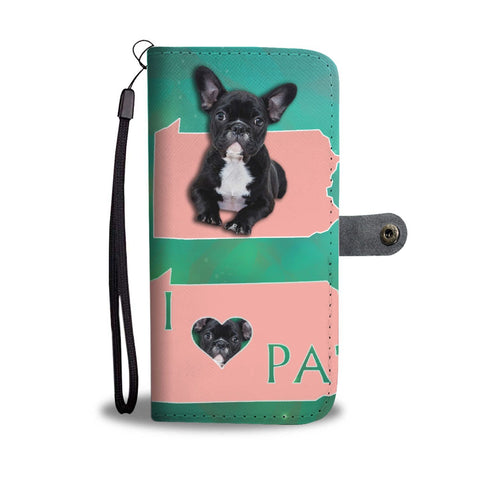 Cute French Bulldog Print Wallet Case-Free Shipping-PA State