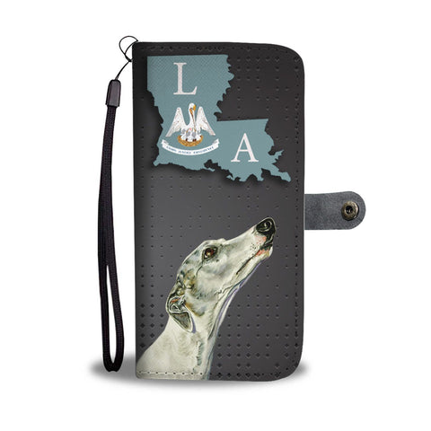 Whippet Dog Print Wallet Case-Free Shipping-LA State