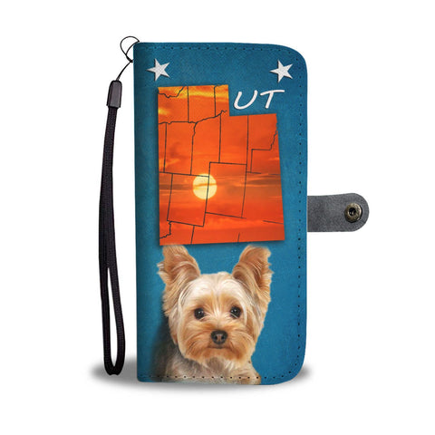 Yorkshire Terrier Print Wallet Case-Free Shipping-UT State