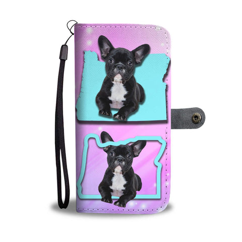Cute French Bulldog Print Wallet Case-Free Shipping-OR State
