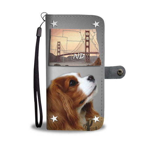Cavalier King Charles Spaniel Print Wallet Case- Free Shipping-ND State