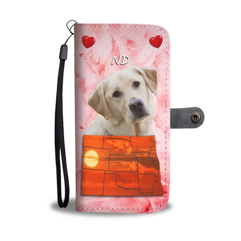 Lovely Labrador Retriever Print Wallet Case- Free Shipping-ND State