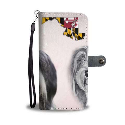 Bearded Collie Print Wallet Case-Free Shipping-MD State