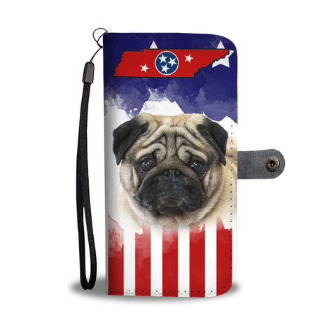 Pug Dog Print Wallet Case-Free Shipping-TN State