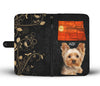 Yorkshire Terrier On Black Print Wallet Case-Free Shipping-ND State