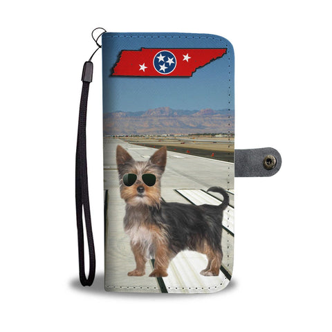 Yorkie Print Wallet Case-Free Shipping-TN State