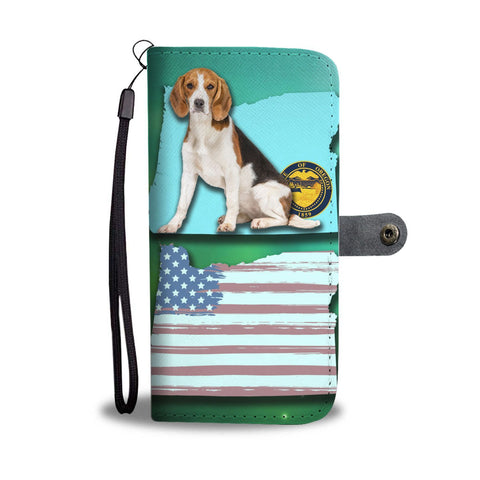 Beagle Dog Print Wallet Case-Free Shipping-OR State