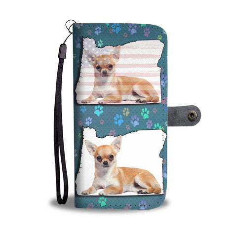 Cute Chihuahua Dog Print Wallet Case-Free Shipping-OR State