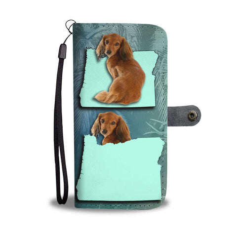 Dachshund Dog Print Wallet Case-Free Shipping-OR State