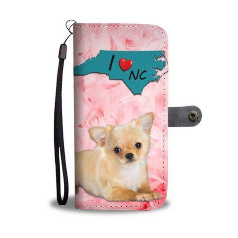 Cute Chihuahua Print Wallet Case- Free Shipping-NC State