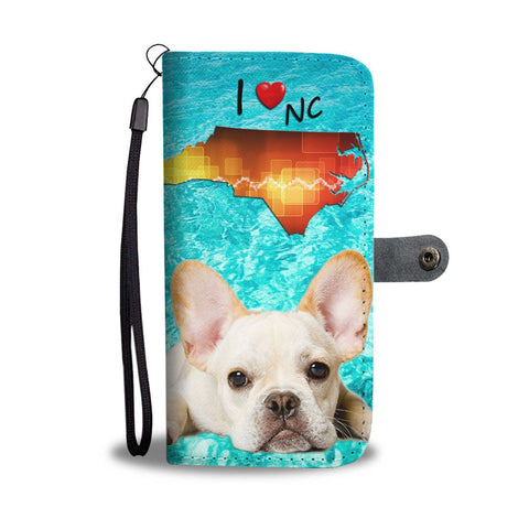 Lovely French Bulldog Print Wallet Case-Free Shipping- NC State
