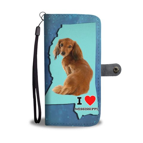 Dachshund Print Wallet Case-Free Shipping-MS State