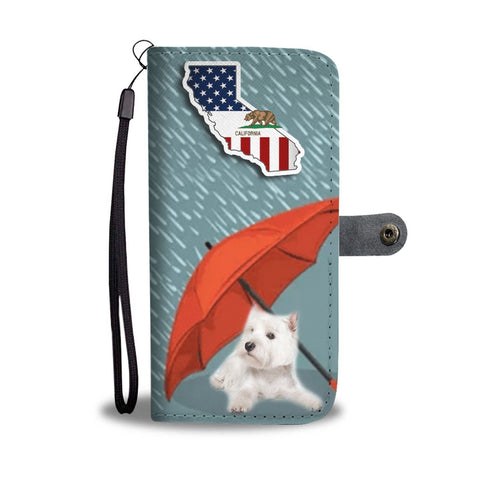 Westie Print Wallet Case-Free Shipping-CA State