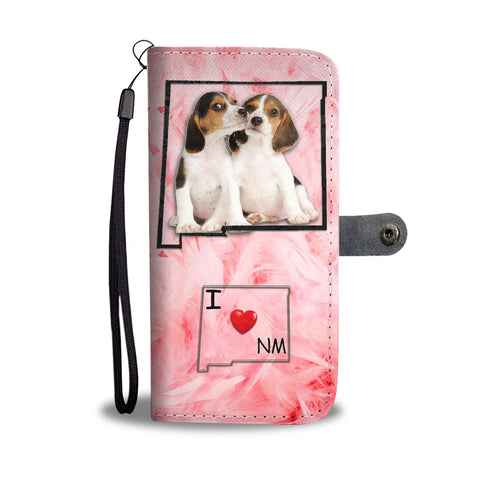 Lovely Beagle Dog Print Wallet Case-Free Shipping-NM State
