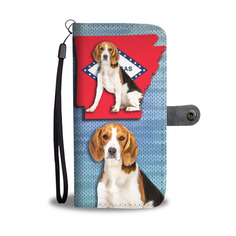 Cute Beagle Print Wallet Case-Free Shipping-AR State