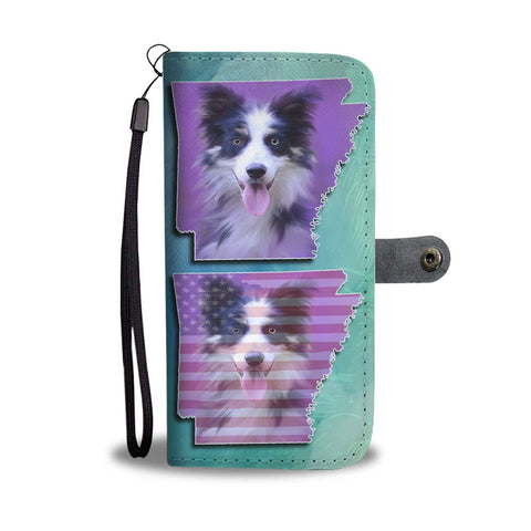 Border Collie Dog Art Print Wallet Case-Free Shipping-AR State