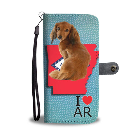 Lovely Dachshund Print Wallet Case-Free Shipping-AR State